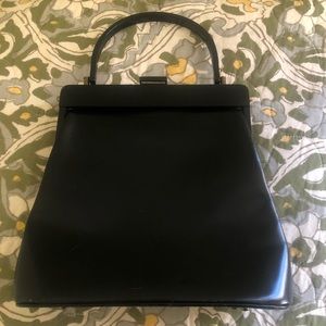 Vintage Top-Handle Black Purse